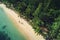 Aerial view of tropical beach, Dominican Republic