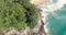 Aerial view of tropical island beach