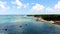 Aerial view of tropical island harbor at Morro de Sao Paulo fourth beach