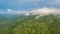Aerial view tropical rainforest, Fog covered mountains in tropic