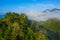 Aerial view of tropical rainforest. North Laos. Southeast Asia. Photo made by drone from above. Bird eye view