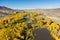 Aerial View of Truckee River in Autumn
