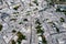 Aerial view of Trulli of alberobello in itria valley, apulia, italy