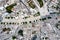 Aerial view of Trulli of alberobello in itria valley, apulia, italy