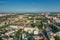 Aerial view of Tula Kremlin and Epiphany Cathedral - ancient Orthodox Church in city downtown, drone photo from above