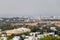 The aerial view of Tunis with the high minaret, Tunisia, Africa