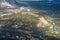 Aerial view of Tunnel Mountain and Town of Banff. Banff National Park, Canadian Rockies