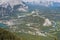 Aerial view of Tunnel Mountain and Town of Banff in summer time. Banff National Park