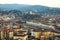 Aerial view Turin italy vittorio veneto monte cappuccini santa madre church