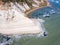 Aerial view Turkish Staircase on Sicily, Italy.