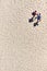 Aerial view of two male tourists walking on sand dune in Dueodde, Bornholm island, Denmark
