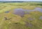 Aerial view of typical Pantanal landscape with lagoons, rivers, meadows and forest, Pantanal Wetlands, Mato Grosso, Brazil
