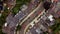 Aerial view of a typical small street in London.