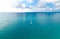 Aerial view of Tyrrhenian sea with turquoise water,Tropea, Italy