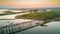 Aerial view of U-Bein bridge