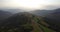 Aerial View Ukraine. Sunevyr. Flight over the Mountains. Flying over the Trees. Forest Valley. Sunset . 4K resolution