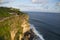 Aerial view of Uluwatu temple cliff, Indonesia