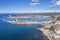 An aerial view of Umag, Istria, Croatia