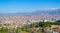 aerial view of unesco world heritage city ohrid in macedonia, fyrom taken from the top of fortress of tzar samuel