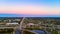 Aerial view on United States Interstate System in Broward County, Florida