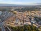 Aerial view of University of Coimbra at sunset, Portugal