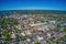 Aerial View of the Uptown Neighborhood of Minneappolis, Minnesota on Lake Bde Make Ska