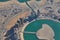 Aerial view about an urban development in Qatar