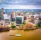 Aerial view of the US Embassy in central London, UK