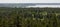 Aerial view of Usma lake in sunny summer day, Latvia