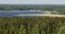 Aerial view of Usma lake in sunny summer day, Latvia