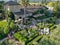 Aerial view of V. Sattui Winery and retail store, St. Helena, Napa Valley, California, USA