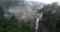 Aerial view, Vachiratharn waterfall in tropical rainforest at Chiang mai, Thailand.