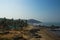 Aerial view of Vagator Beach in North Goa, India