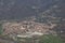 Aerial view of Val di Susa village. Piedmont. Italy.