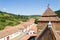 Aerial view of Valea Viilor Saxon village, Transylvania, Romania