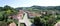 Aerial view of Valea Viilor Saxon village, Transylvania, Romania