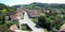 Aerial view of Valea Viilor Saxon village, Transylvania, Romania