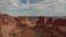 Aerial view of the valley of rock formations in Arches National Park in Utah