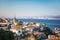 Aerial view of Valparaiso with Lutheran Church from Cerro Carcel Hill - Valparaiso, Chile