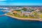 Aerial view of Varberg fortress in Sweden