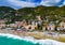 Aerial view of Varigotti on the Italian Riviera, Liguria, Italy