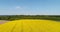 Aerial View of Various Agriculture Fields Blooming. Rural Countryside Scene.