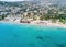 Aerial view of Varkiza resort and beach