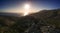 Aerial view of Vathia village at sunset. Vathia, Mani, Laconia, Peloponnese, Greece