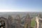 Aerial view of the Vega del Guadalquivir from the towers of the Castle of Almodovar del Rio as it passes through Cordoba,