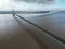 aerial view of Vehicles traveling on the Humber Bridge. Hessle. UK