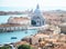 Aerial view of Venice, Basilica Santa Maria della Salute