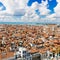 Aerial view of Venice. Houses, sea and palases