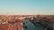 Aerial view of Venice, Italy. Basilica di Santa Maria della Salute, Grand Canal. Venice skyline. Panorama of Venice