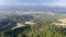 Aerial view of the verdant hills with trees in Napa Valley during summer season.